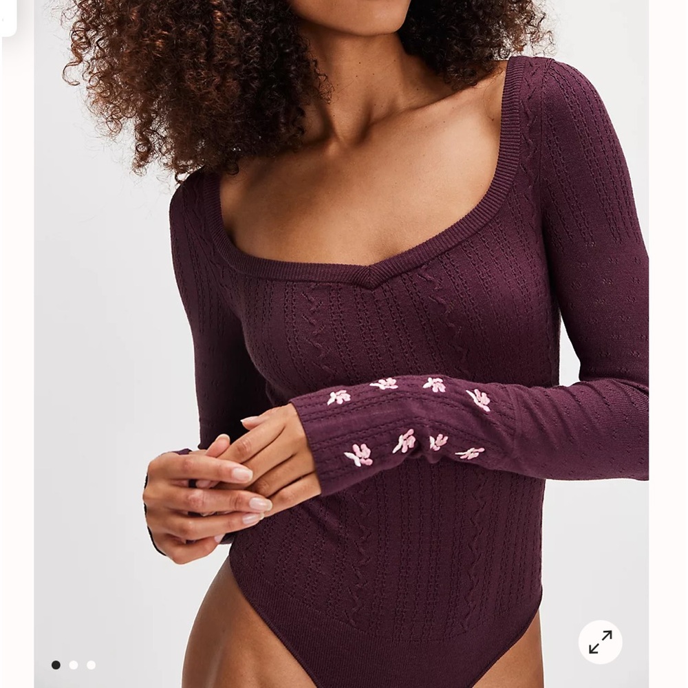 Free People Such a Dreamer Thong Sweater Bodysuit